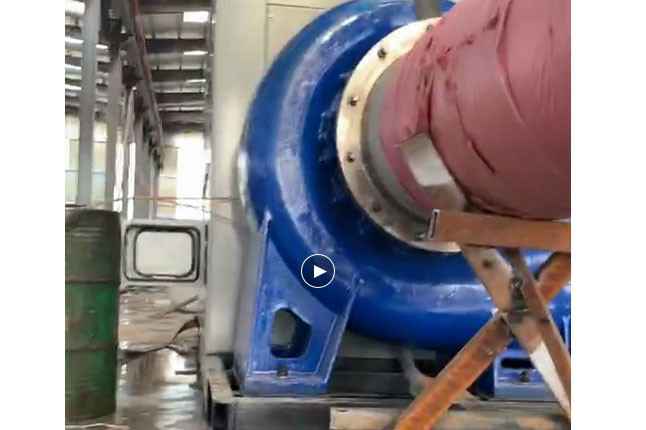太原皓博混合动力研发有限公司流量5100立方大型柴油机混流泵机组测试中